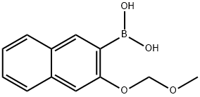 3-甲氧基甲氧基-2-萘硼酸 结构式