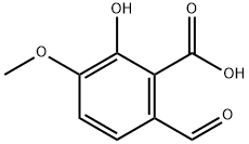 6-甲酰基-2-羟基-3-甲氧基苯甲酸 结构式