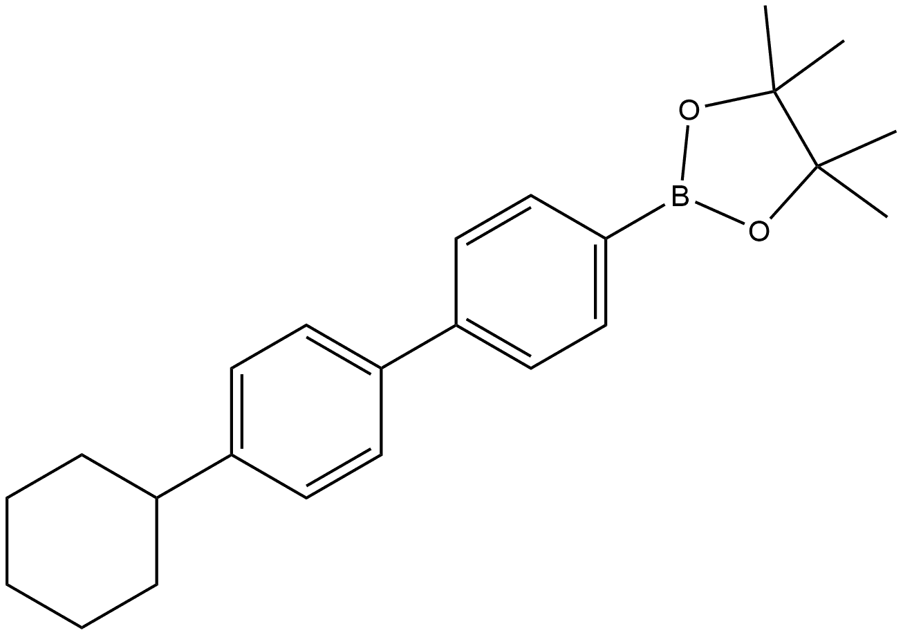 2-(4'-Cyclohexyl[1,1'-biphenyl]-4-yl)-4,4,5,5-tetramethyl-1,3,2-dioxaborolane 结构式