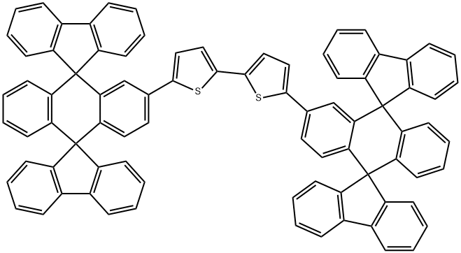2,2'-Bithiophene, 5,5'-bis(dispiro[9H-fluorene-9,9'(10'H)-anthracene-10',9''-[9H]fluoren]-2'-yl)- (9CI) 结构式