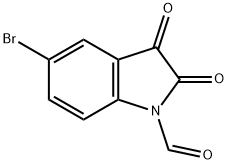 1H-Indole-1-carboxaldehyde, 5-bromo-2,3-dihydro-2,3-dioxo- 结构式