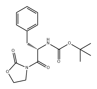 Carbamic acid, N-[(1S)-2-oxo-2-(2-oxo-3-oxazolidinyl)-1-(phenylmethyl)ethyl]-, 1,1-dimethylethyl ester 结构式