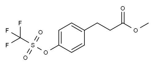 Benzenepropanoic acid, 4-[[(trifluoromethyl)sulfonyl]oxy]-, methyl ester 结构式