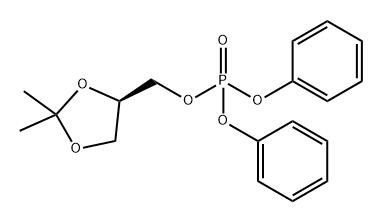 Phosphoric acid, [(4R)-2,2-dimethyl-1,3-dioxolan-4-yl]methyl diphenyl ester 结构式