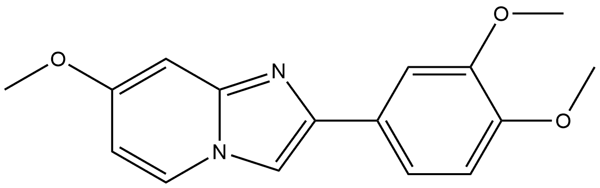 2-(3,4-二甲氧基苯基)-7-甲氧基咪唑并[1,2-A]吡啶 结构式