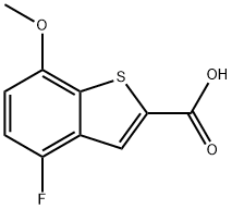 Benzo[b]thiophene-2-carboxylic acid, 4-fluoro-7-methoxy- 结构式