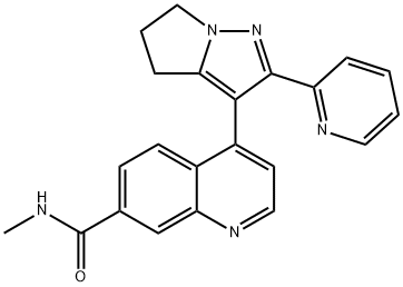 7-Quinolinecarboxamide, 4-[5,6-dihydro-2-(2-pyridinyl)-4H-pyrrolo[1,2-b]pyrazol-3-yl]-N-methyl- 结构式