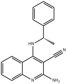 (S)-2-Amino-4-((1-phenylethyl)amino)quinoline-3-carbonitrile 结构式