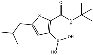 (2-(叔丁基氨酰)-5-异丁基噻吩-3-基)硼酸 结构式