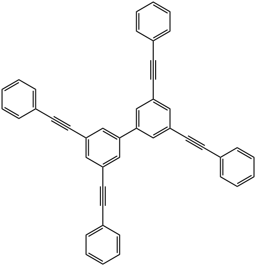 1,1'-Biphenyl, 3,3',5,5'-tetrakis(2-phenylethynyl)- 结构式