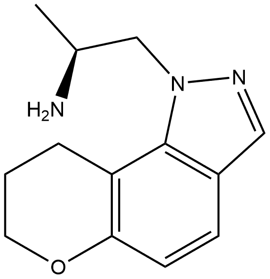 Pyrano[2,3-g]indazole-1(7H)-ethanamine, 8,9-dihydro-α-methyl-, (αS)- 结构式