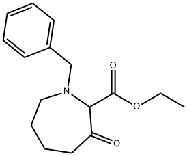 1H-Azepine-2-carboxylic acid, hexahydro-3-oxo-1-(phenylmethyl)-, ethyl ester 结构式