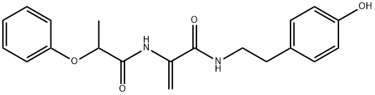 2-Propenamide, N-[2-(4-hydroxyphenyl)ethyl]-2-[(1-oxo-2-phenoxypropyl)amino]- 结构式