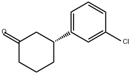 Cyclohexanone, 3-(3-chlorophenyl)-, (3R)- 结构式