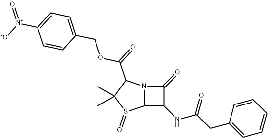 4-Thia-1-azabicyclo[3.2.0]heptane-2-carboxylic acid, 3,3-dimethyl-7-oxo-6-[(2-phenylacetyl)amino]-, (4-nitrophenyl)methyl ester, 4-oxide 结构式