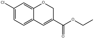 2H-1-Benzopyran-3-carboxylic acid, 7-chloro-, ethyl ester 结构式