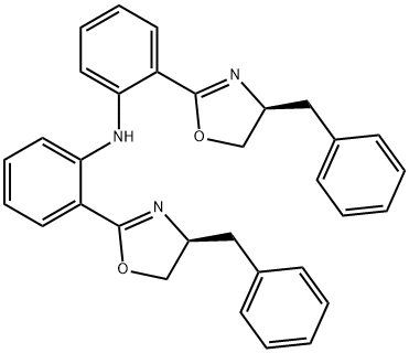 双(2-((S)-4-苄基-4,5-二氢-2-恶唑)苯基)胺 结构式