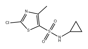 5-Thiazolesulfonamide, 2-chloro-N-cyclopropyl-4-methyl- 结构式