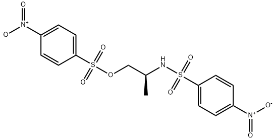 Benzenesulfonic acid, 4-nitro-, (2S)-2-[[(4-nitrophenyl)sulfonyl]amino]propyl ester 结构式