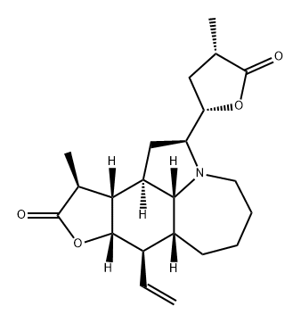 Furo[2,3-h]pyrrolo[3,2,1-jk][1]benzazepin-10(2H)-one, 8-ethenyldodecahydro-11-methyl-2-[(2S,4S)-tetrahydro-4-methyl-5-oxo-2-furanyl]-, (2S,7aR,8R,8aS,11S,11aS,11bR,11cR)- 结构式