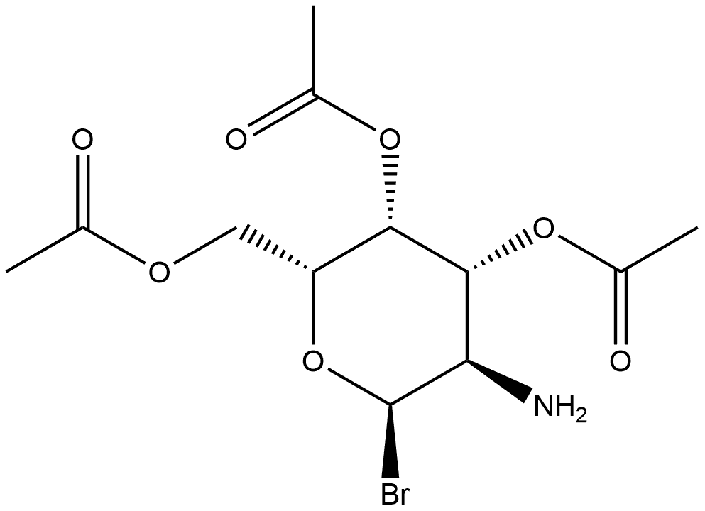 α-D-Galactopyranosyl bromide, 2-amino-2-deoxy-, 3,4,6-triacetate 结构式