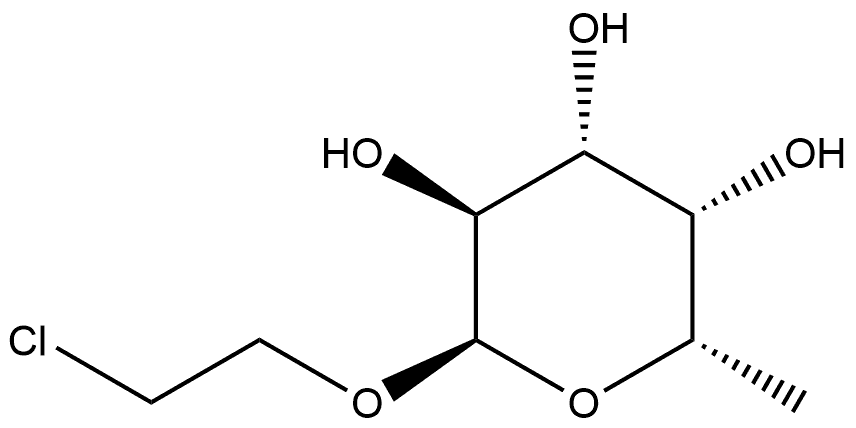 2-氯乙基Α-L-吡喃葡萄糖苷 结构式