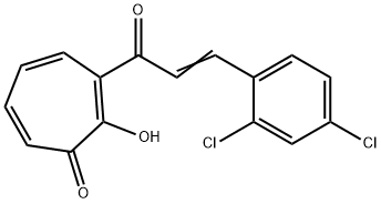 3-(2,4-二氯肉桂酰基)卓酚酮 结构式