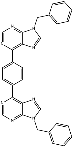 9H-Purine, 6,6'-(1,4-phenylene)bis[9-(phenylmethyl)-