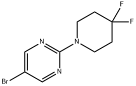 Pyrimidine, 5-bromo-2-(4,4-difluoro-1-piperidinyl)- 结构式