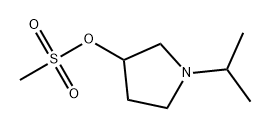 3-Pyrrolidinol, 1-(1-methylethyl)-, 3-methanesulfonate 结构式