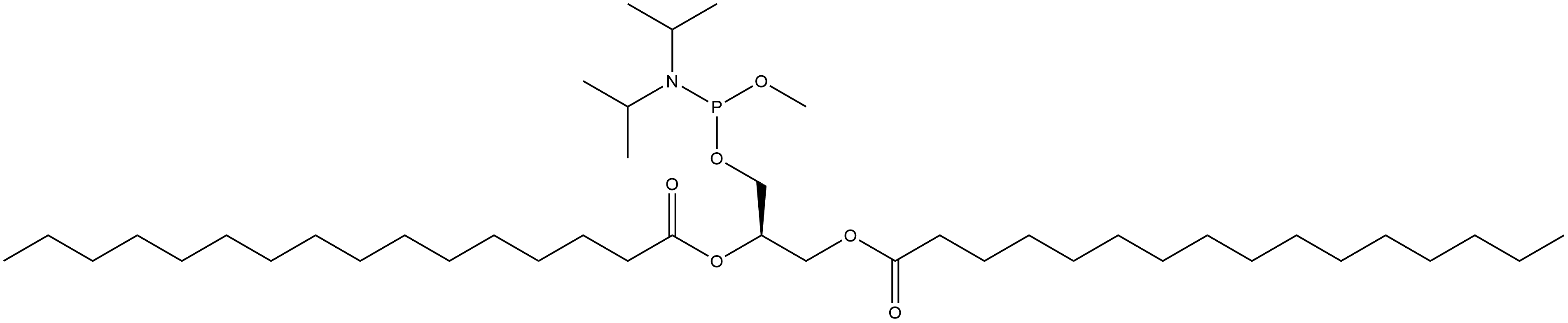Hexadecanoic acid, (1R)-1-[[[[bis(1-methylethyl)amino]methoxyphosphino]oxy]methyl]-1,2-ethanediyl ester (9CI) 结构式