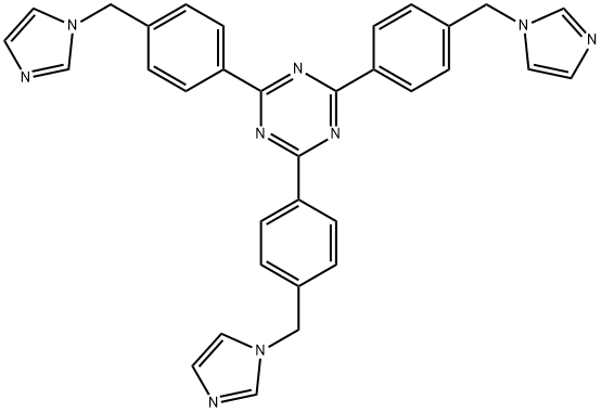 1,3,5-TRIAZINE, 2,4,6-TRIS[4-(1H-IMIDAZOL-1-YLMETHYL)PHENYL]- 结构式