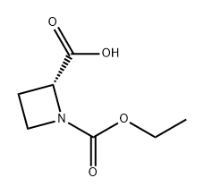 (R)-1-(乙氧羰基)氮杂环丁烷-2-羧酸 结构式