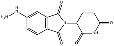 2-(2,6-二氧代哌啶-3-基)-5-肼基异吲哚啉-1,3-二酮 结构式