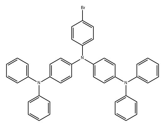 1,4-Benzenediamine, N1-(4-bromophenyl)-N1-[4-(diphenylamino)phenyl]-N4,N4-diphenyl- 结构式