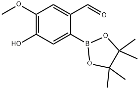 4-羟基-5-甲氧基-2-(4,4,5,5-四甲基-1,3,2-二氧硼杂环戊烷-2-基)苯甲醛 结构式