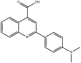 4-Quinolinecarboxylic acid, 2-[4-(dimethylamino)phenyl]- 结构式