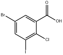 Benzoic acid, 5-bromo-2-chloro-3-iodo- 结构式