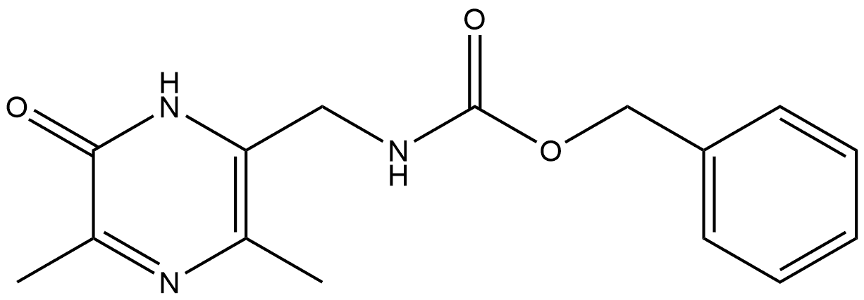 Carbamic acid, [(1,6-dihydro-3,5-dimethyl-6-oxopyrazinyl)methyl]-, phenylmethyl ester (9CI) 结构式