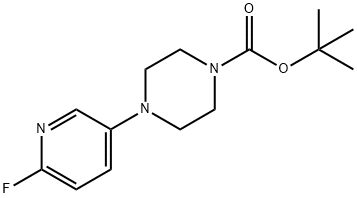 1-Piperazinecarboxylic acid, 4-(6-fluoro-3-pyridinyl)-, 1,1-dimethylethyl ester 结构式