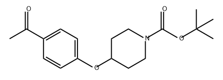 1-Piperidinecarboxylic acid, 4-(4-acetylphenoxy)-, 1,1-dimethylethyl ester 结构式