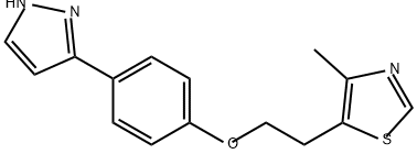 Thiazole, 4-methyl-5-[2-[4-(1H-pyrazol-3-yl)phenoxy]ethyl]- 结构式