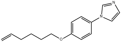 1-(4-(己基-5-烯-1-氧基)苯基)-1H-咪唑 结构式