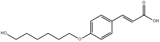 2-Propenoic acid, 3-[4-[(6-hydroxyhexyl)oxy]phenyl]-, (2E)- 结构式