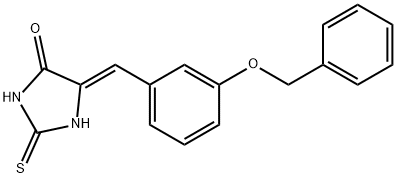 (Z)-5-(3-(苄氧基)亚苄基)-2-硫代咪唑烷-4-酮 结构式