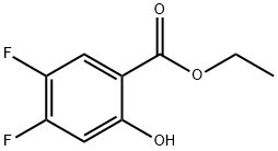 4,5-二氟-2-羟基苯甲酸乙酯 结构式