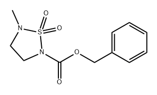 1,2,5-Thiadiazolidine-2-carboxylic acid, 5-methyl-, phenylmethyl ester, 1,1-dioxide 结构式