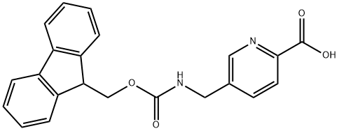 2-Pyridinecarboxylic acid, 5-[[[(9H-fluoren-9-ylmethoxy)carbonyl]amino]methyl]- 结构式