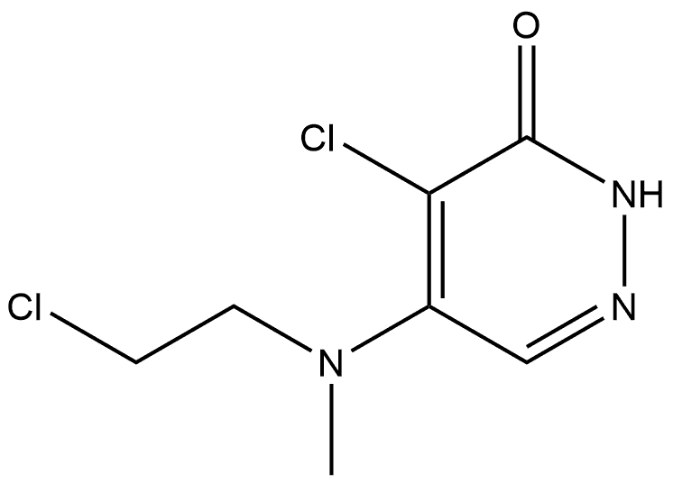 4-chloro-5-[(2-chloroethyl)methylamino]-3(2H)-Pyridazinone 结构式