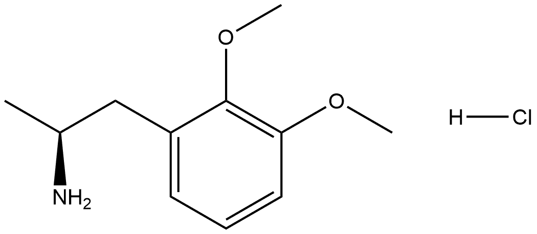 (S)-1-(2,3-dimethoxyphenyl)propan-2-amine hydrochloride 结构式